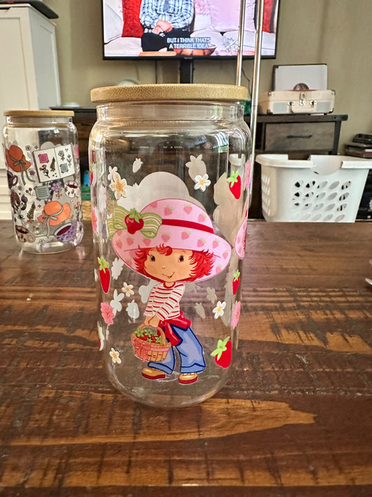 Strawberry Shortcake Glass Cup