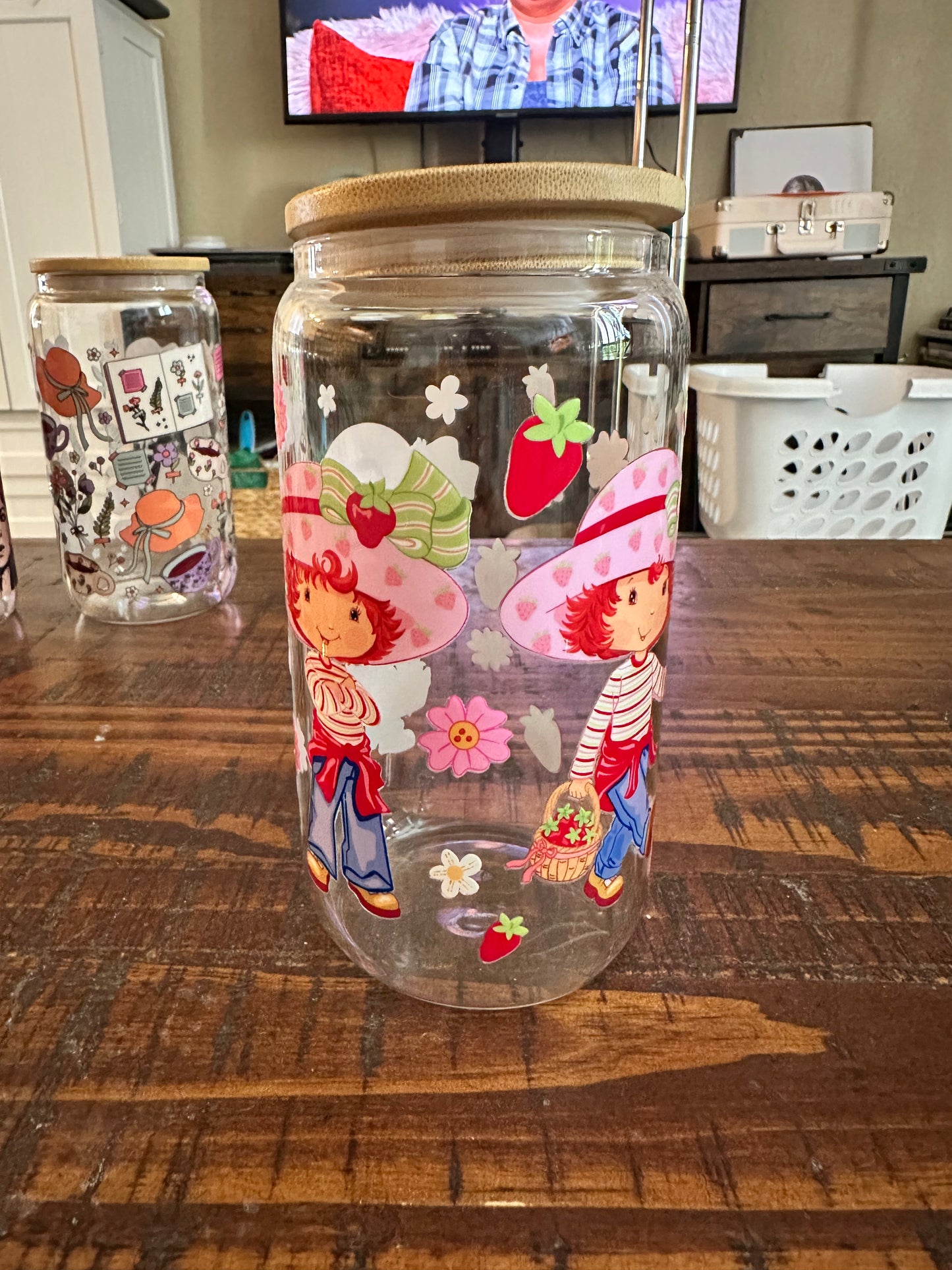 Strawberry Shortcake Glass Cup